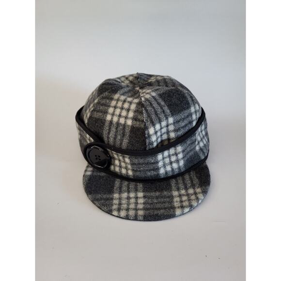 Women's Stormy Kromer The Button Up Cap Hat Plaid 7 1/8 - Picture 1 of 7
